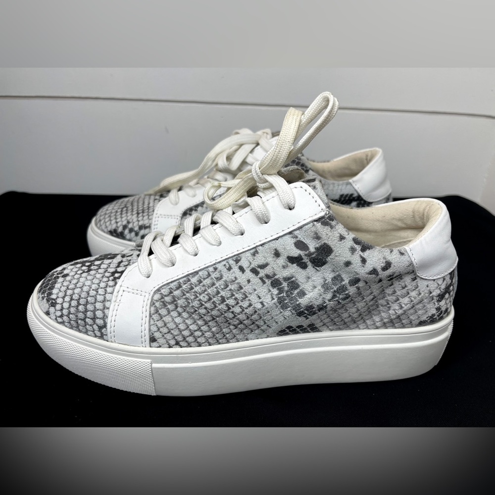 Myra All Leather Snake Print Sneakers